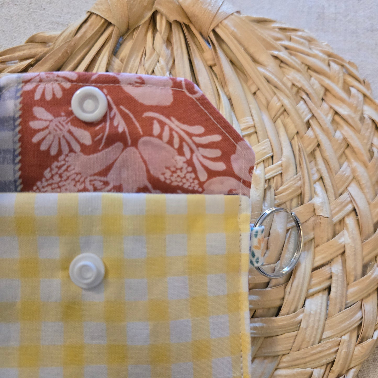 Original Keychain Wallet In Yellow Gingham