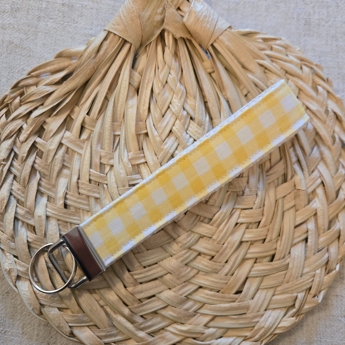 Keyfob in Yellow Gingham