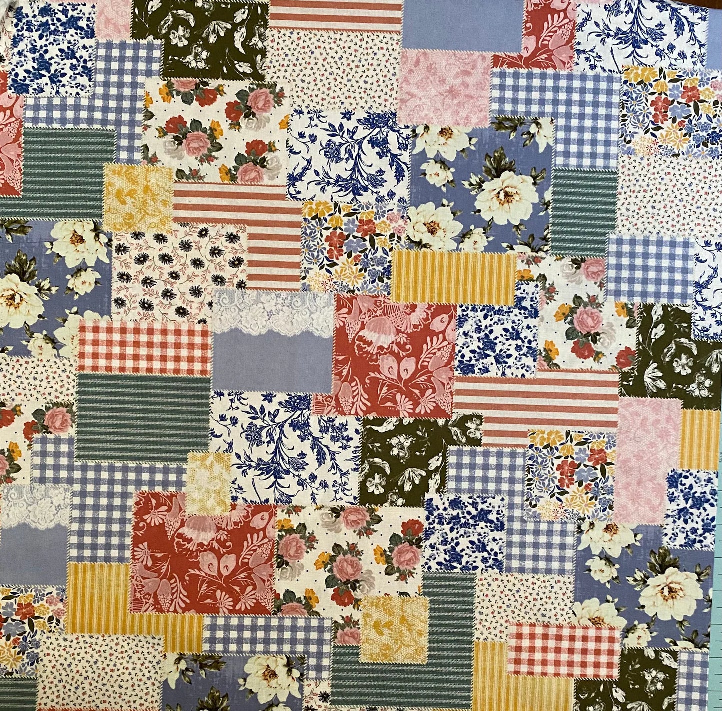 Keyfob in New Bloom Spring Patchwork