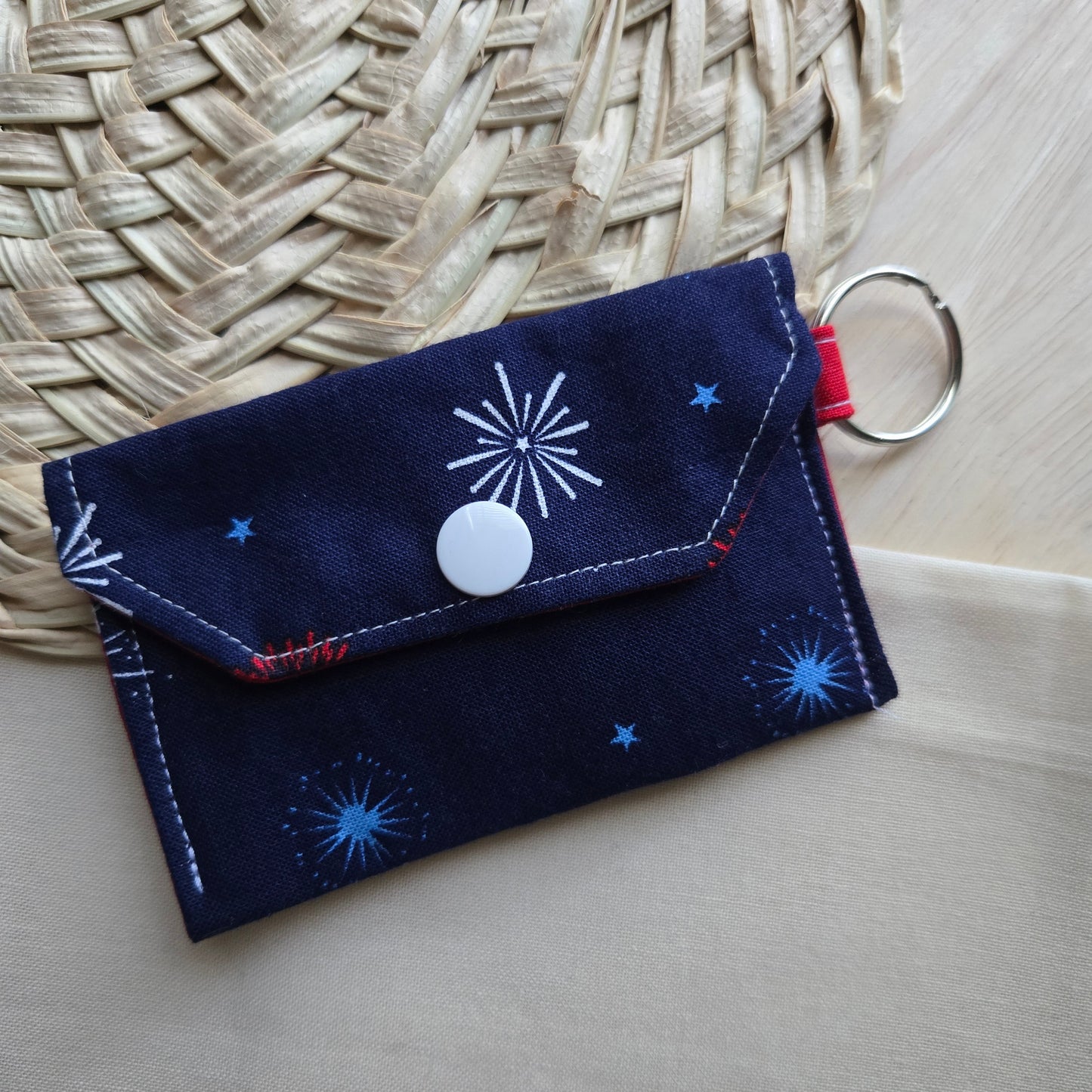 Original Keychain Wallet in Navy Fireworks