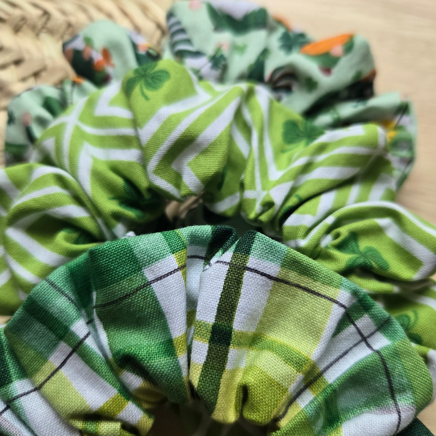 Scrunchie in Green Plaid