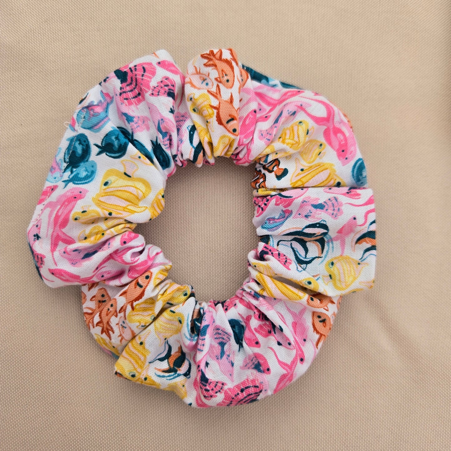 Scrunchie in Salt & Sea School of Fish