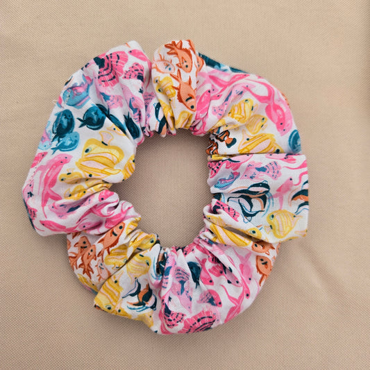 Scrunchie in Salt & Sea School of Fish