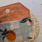 Original Keychain Wallet in Peaches on Gingham