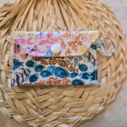 Original Keychain Wallet in Salt & Sea School of Fish