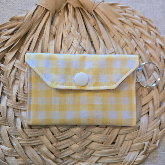 Original Keychain Wallet In Yellow Gingham