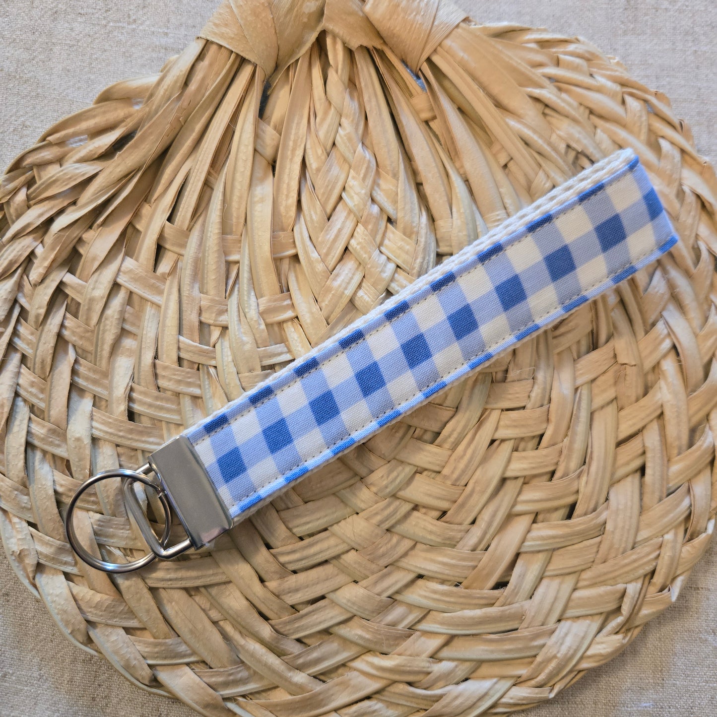 Keyfob in Blue Gingham