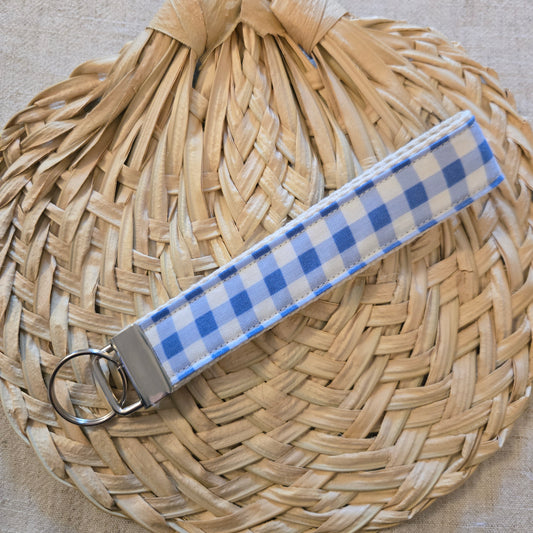 Keyfob in Blue Gingham