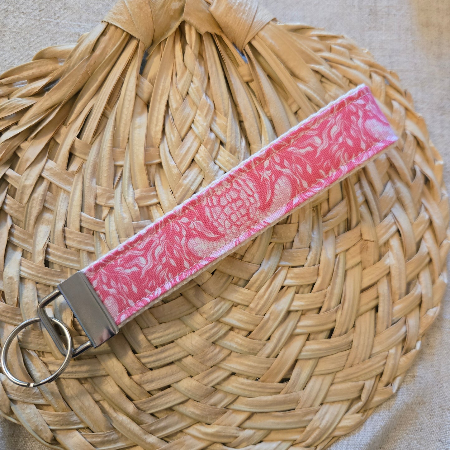 Keyfob in Salt & Sea Pink Sea Turtle