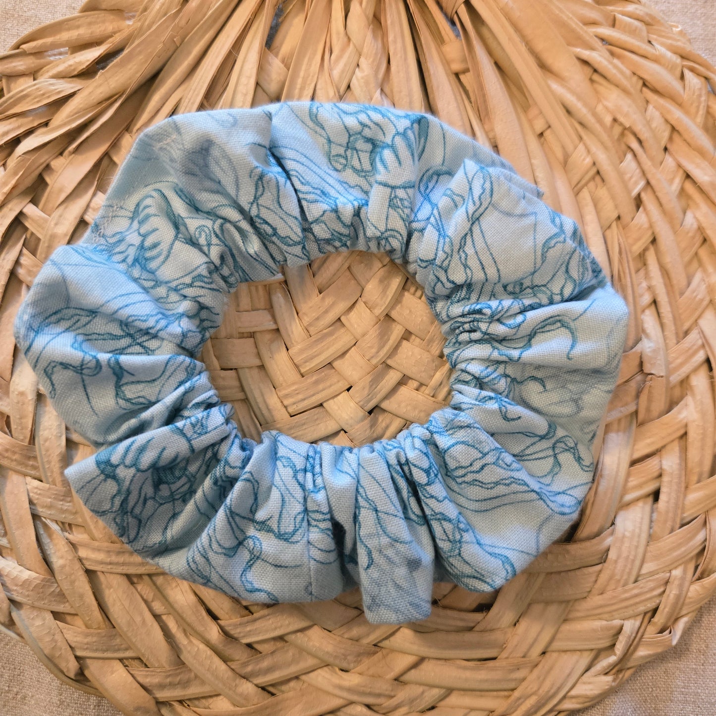 Scrunchie in Salt & Sea Jellyfish