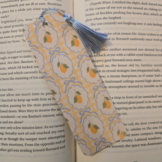 Lemon Bookmark with Tassel