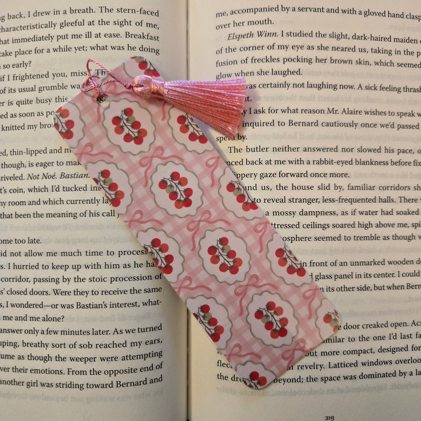 Tomatoes Bookmark with Tassel