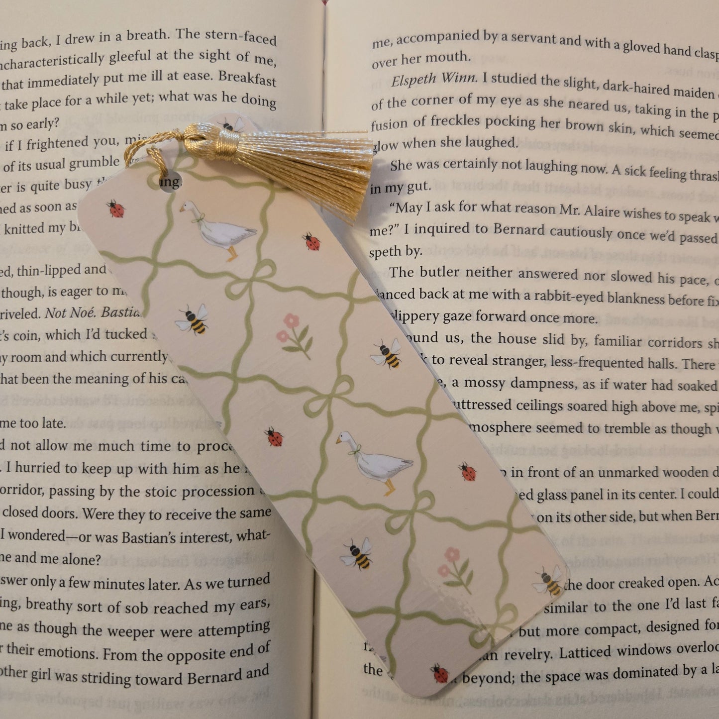Goose Bookmark with Tassel