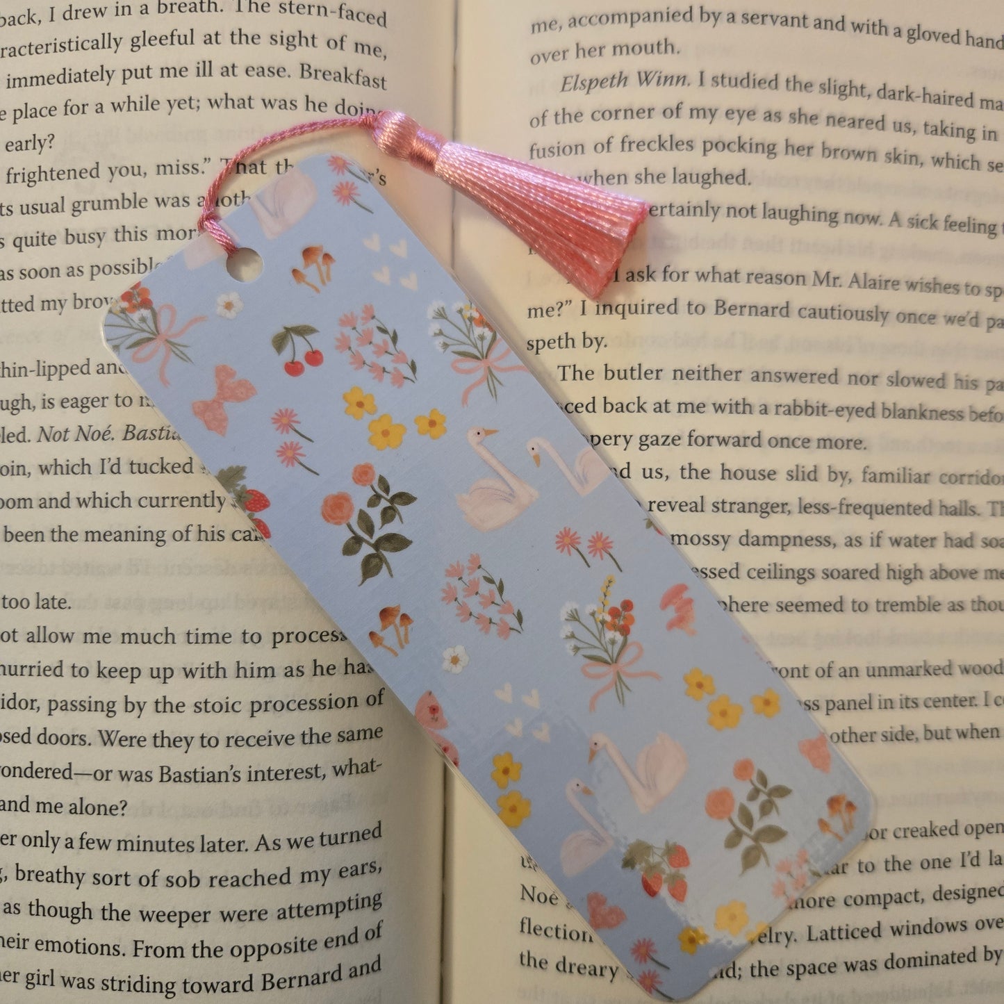 Swan Bookmark with Tassel