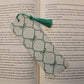 Green Bow Bookmark with Tassel