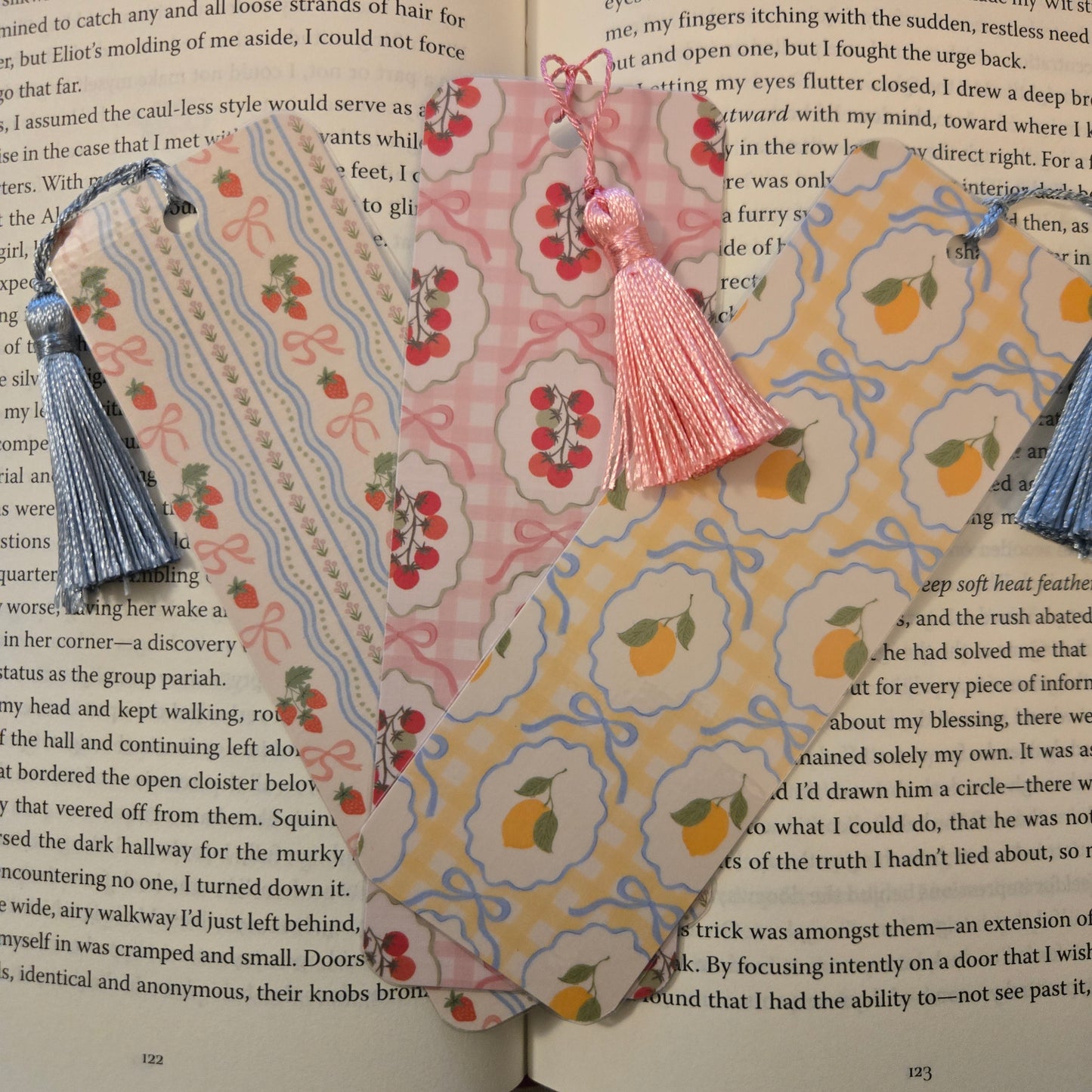 Tomatoes Bookmark with Tassel