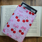 KINDLE SLEEVE IN CHEERYS WITH BOWS