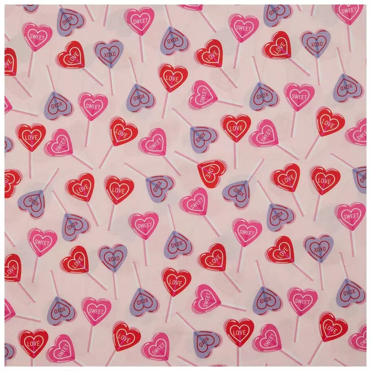 TRADITONAL BOOKMARK IN HEART LOLLIPOPS