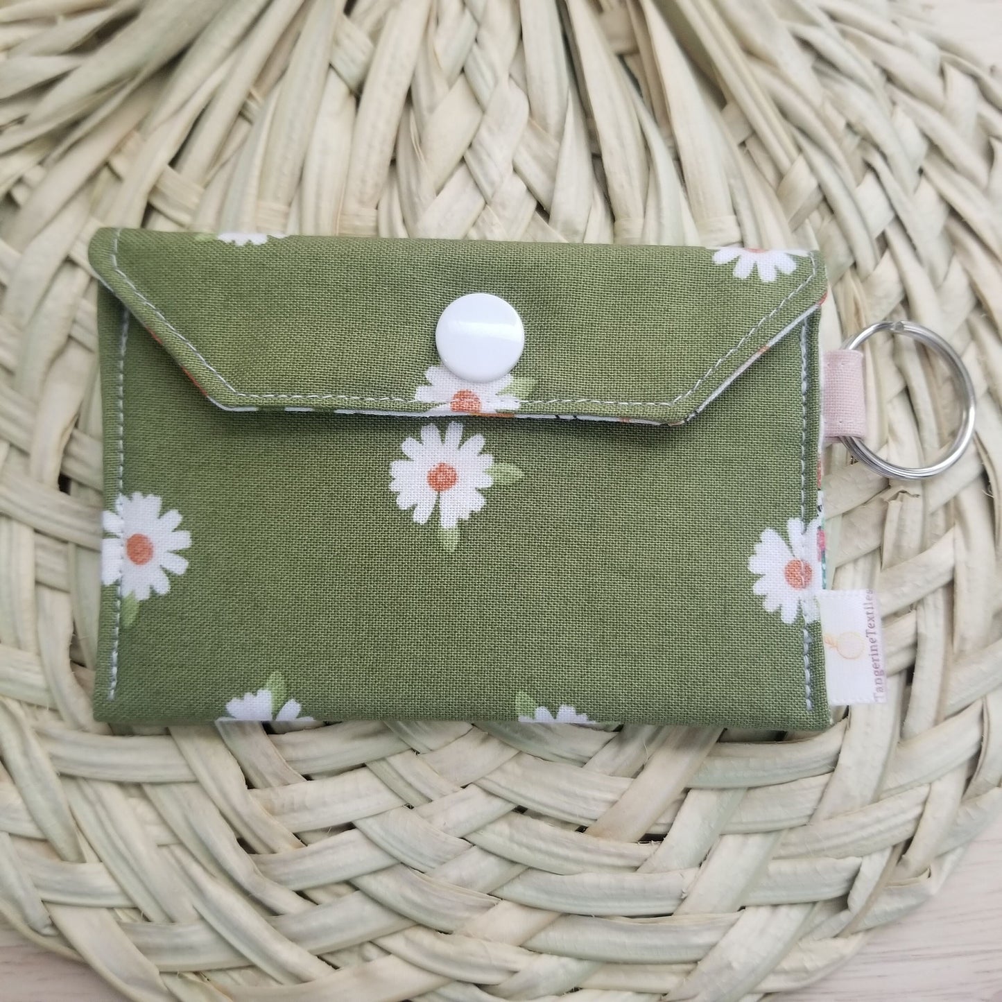 Original Keychain Wallet in Green Daisy