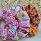 Scrunchie in Pink Coastal Feast