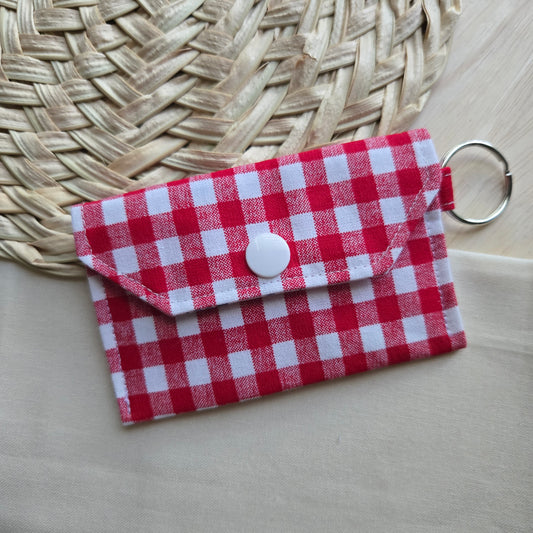 Original Keychain Wallet in red gingham