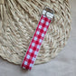 Keyfob in red and white gingham