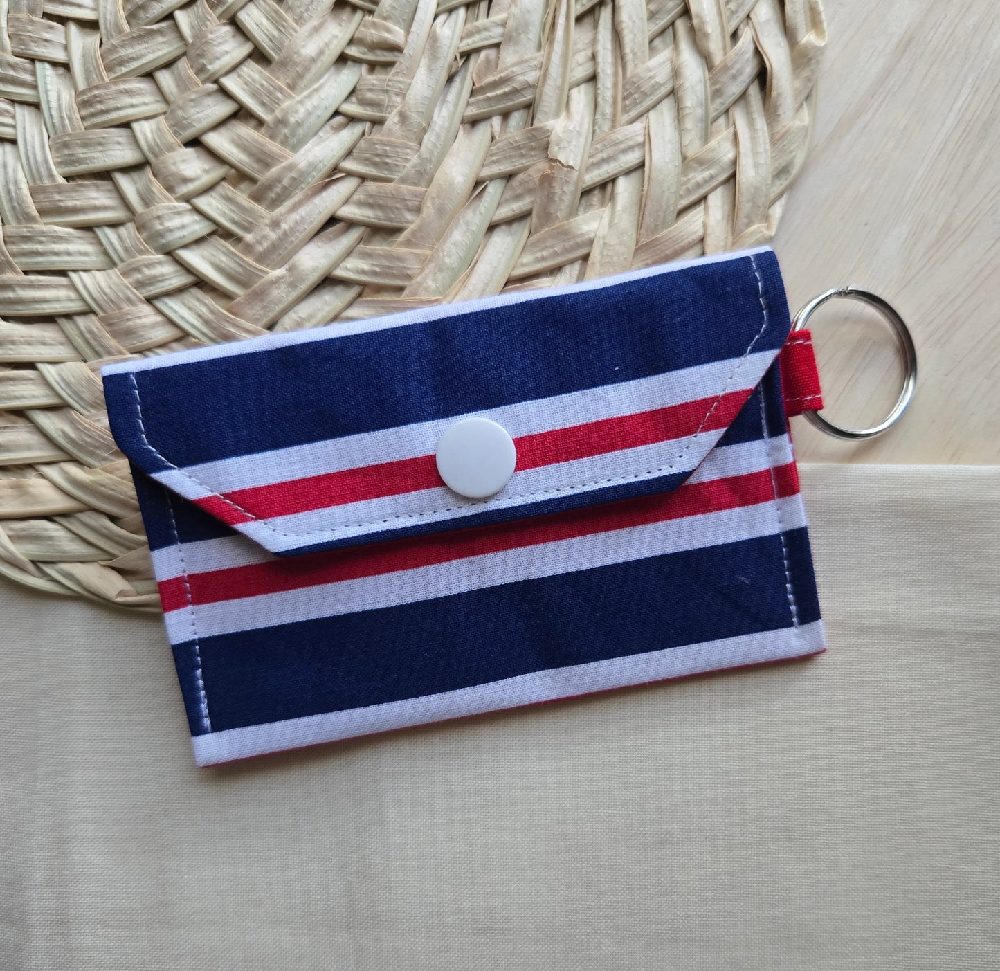 Original Keychain Wallet in Nautical Stripes