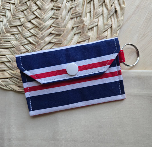Original Keychain Wallet in Nautical Stripes